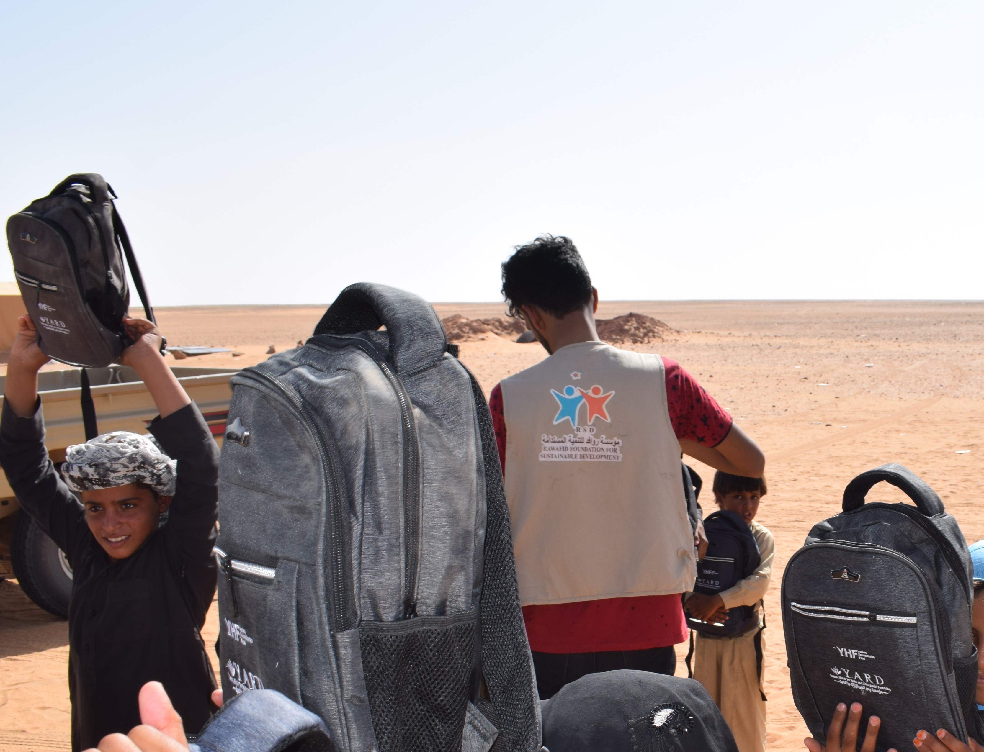 Rawafed team in action